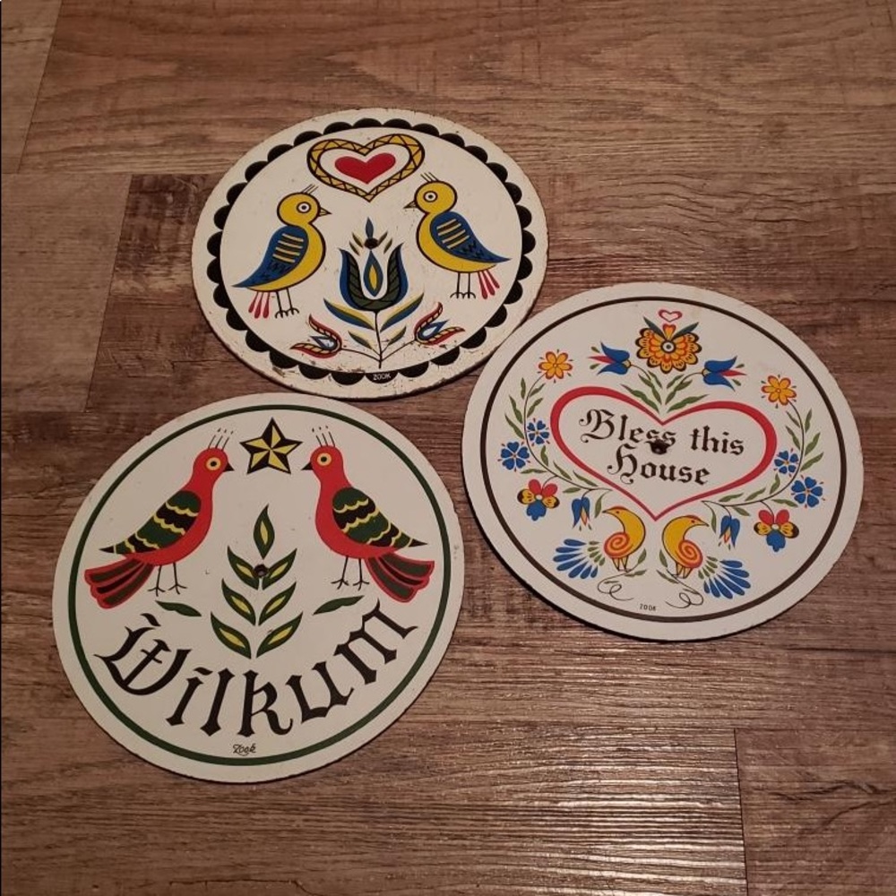 Set of 3 Vintage Jacob Zook Hex Signs